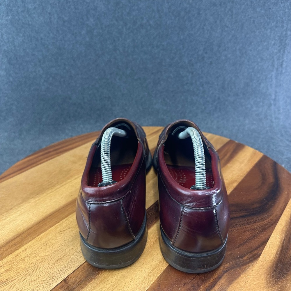 GH Bass Weejuns Logan Oxblood Burgundy Leather Slip On Penny Loafers Mens 10D - Picture 8 of 12
